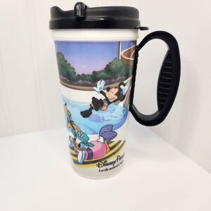Disney Parks Travel Mug Unisex White Plastic Mickey Minnie Pool Souvenir Cup